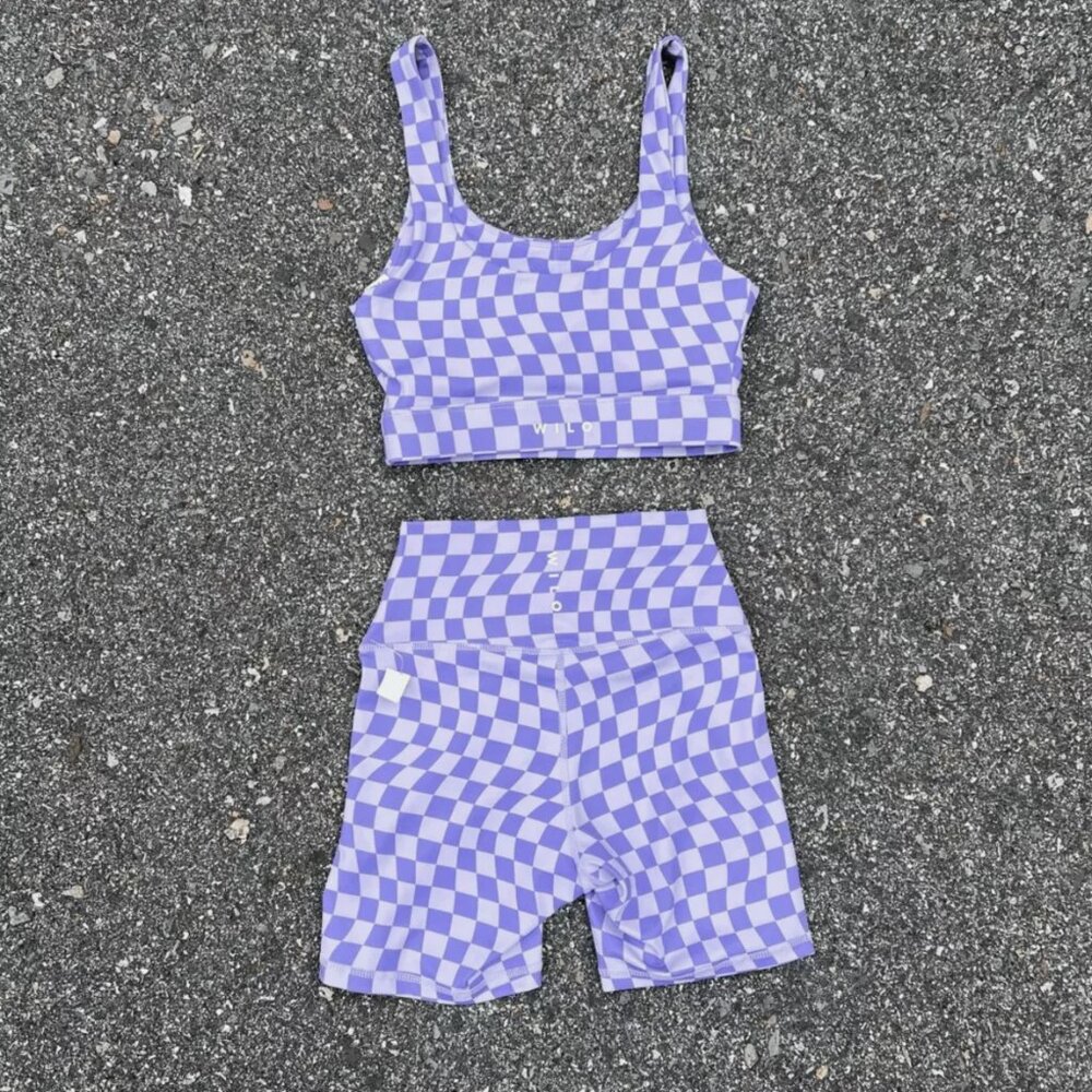 WILO Purple Checkered Jumpsuit